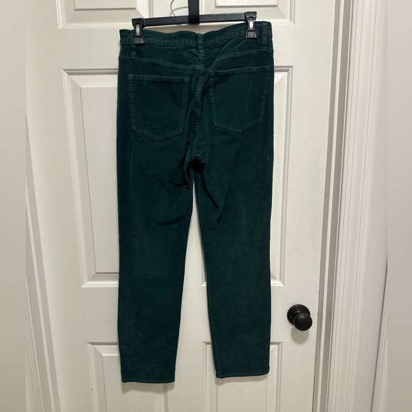 J. Crew 9" Vintage Straight Leg Corduroy Pine Green Pants Jeans Size 28 - Picture 2 of 5